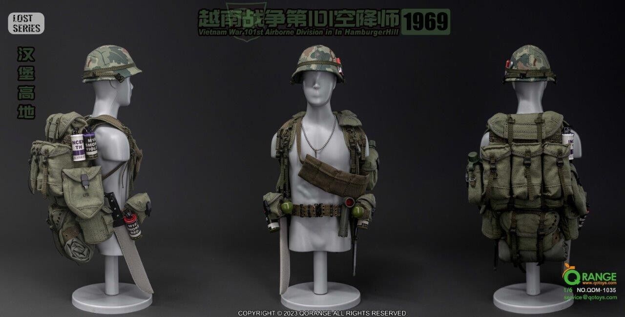 1:6 scale QO Toys Vietnam 101st Airborne Hamburger Hill M6 Bayonet Knife