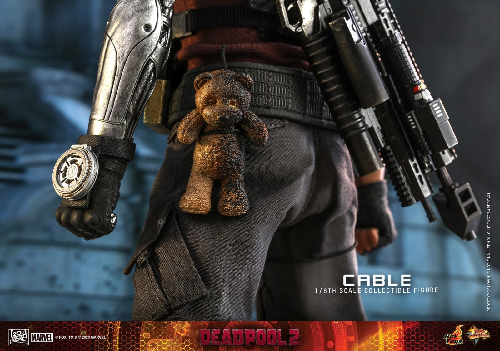 1:6 scale Hot Toys Deadpool 2 Cable Burgundy Torn T-Shirt for 12" Figures MMS583