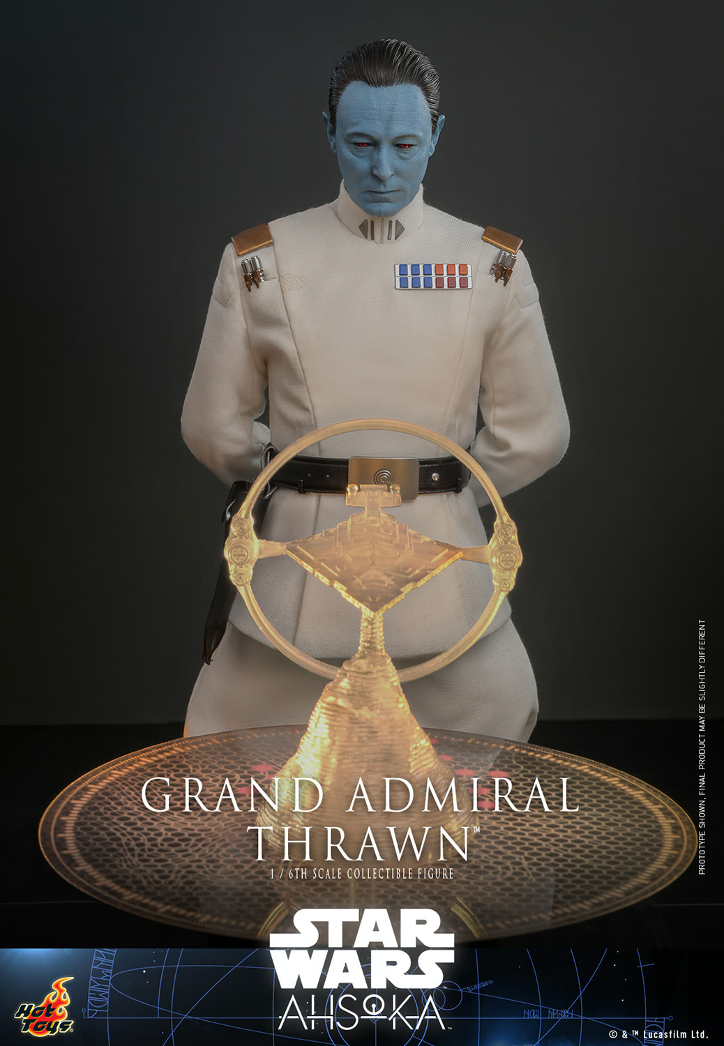 1:6 Scale Hot Toys Star Wars Ahsoka Grand Admiral Thrawn 12" Figure TMS116