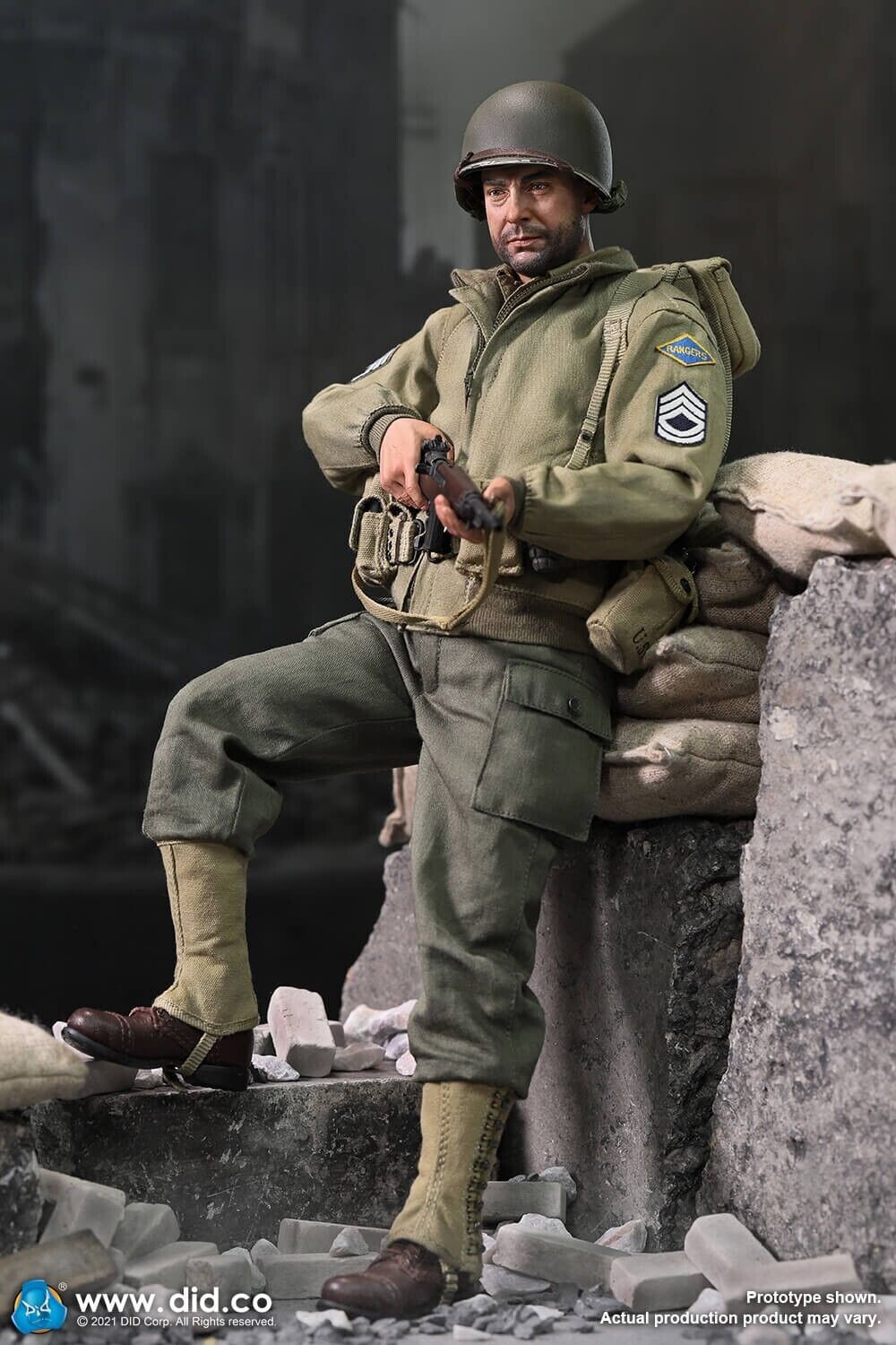 1:6 scale DiD WWII Sergeant Horvath Metal Tin Canister Set for 12" Figures