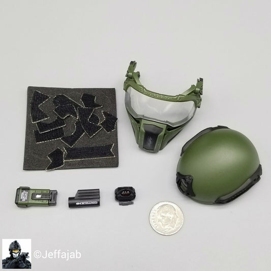 1:6 Easy & Simple CBI Enforcer Corps Yuri Helmet w/ Face Shield Set 12" GI Joe 