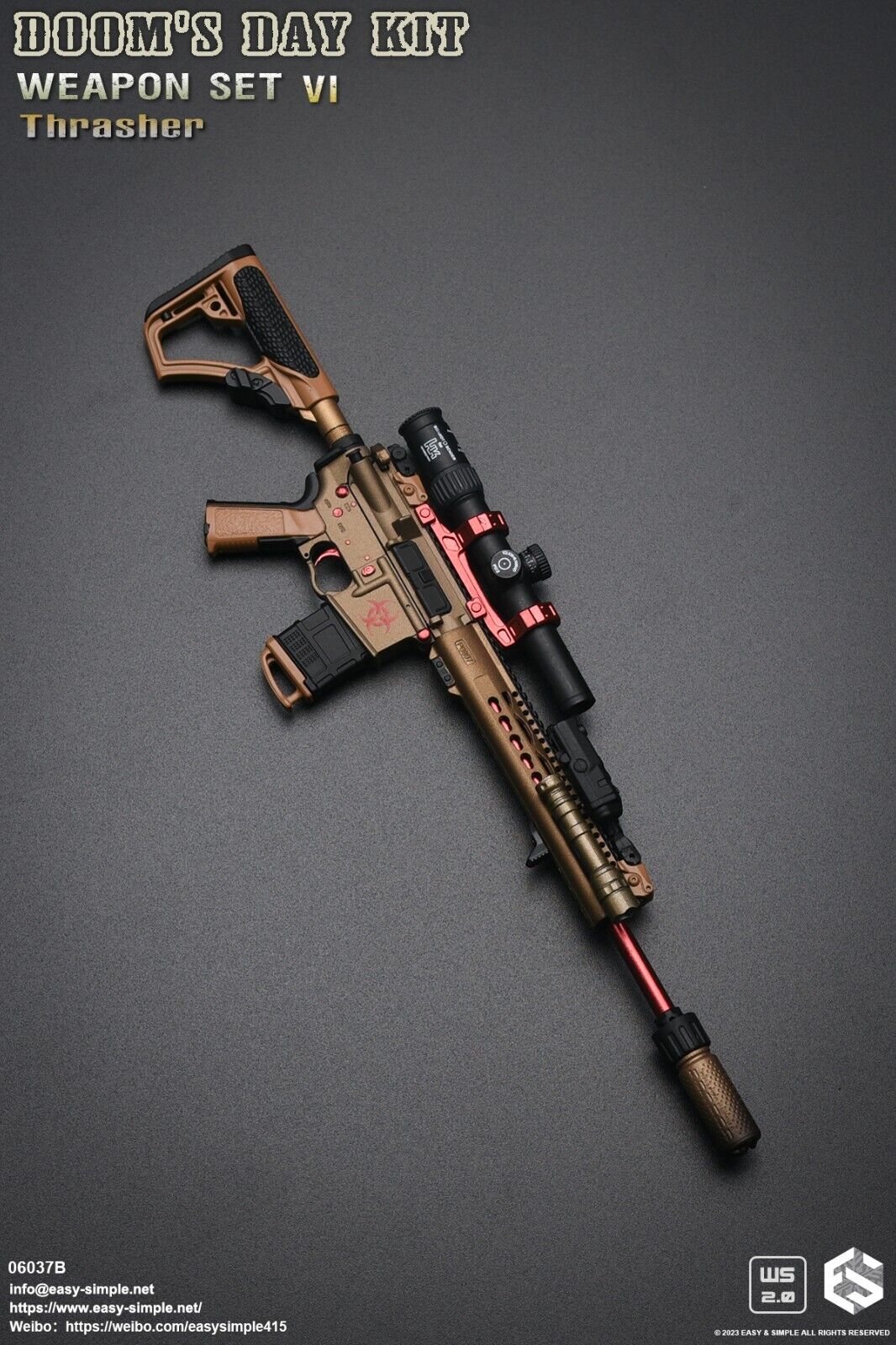 1:6 scale Easy & Simple Doom's Set VI Day Thrasher 5.56 Rifle Set for 12" Figure