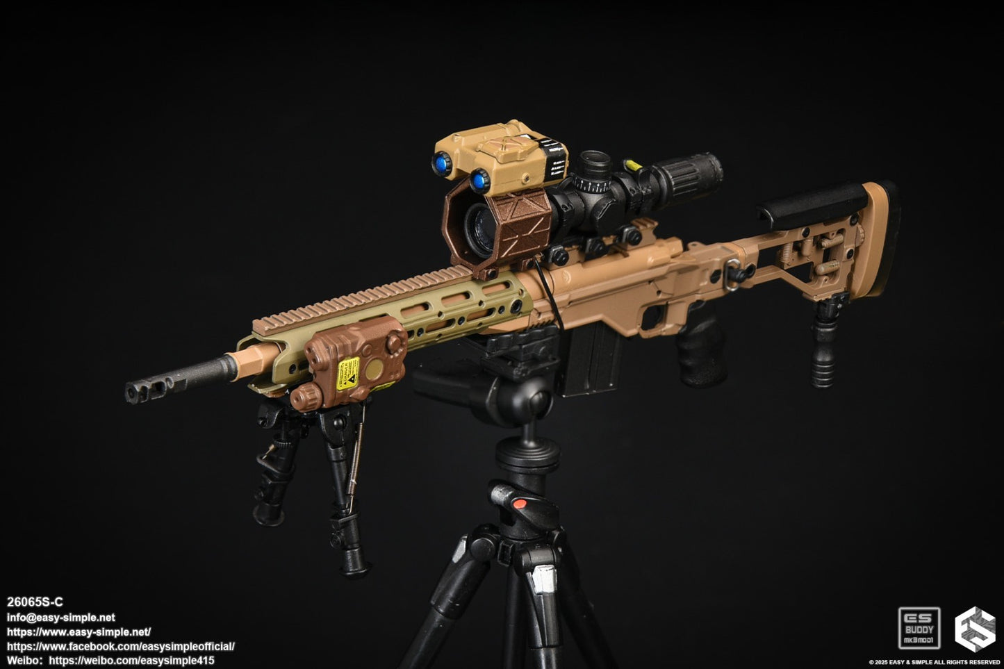 1:6 Easy & Simple Coalition Force SRL Sniper Rifle for 12" Figure 26065SC