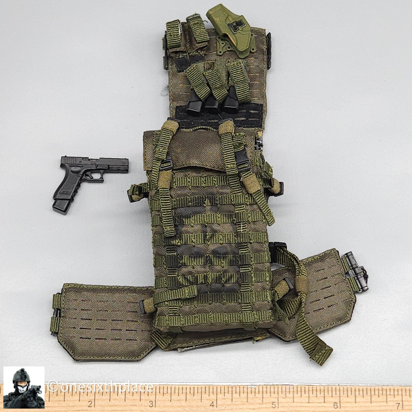 1:6 Easy & Simple CBI Enforcer Yuri M134 Minigun w/ Plate Carrier Set 12" Figure
