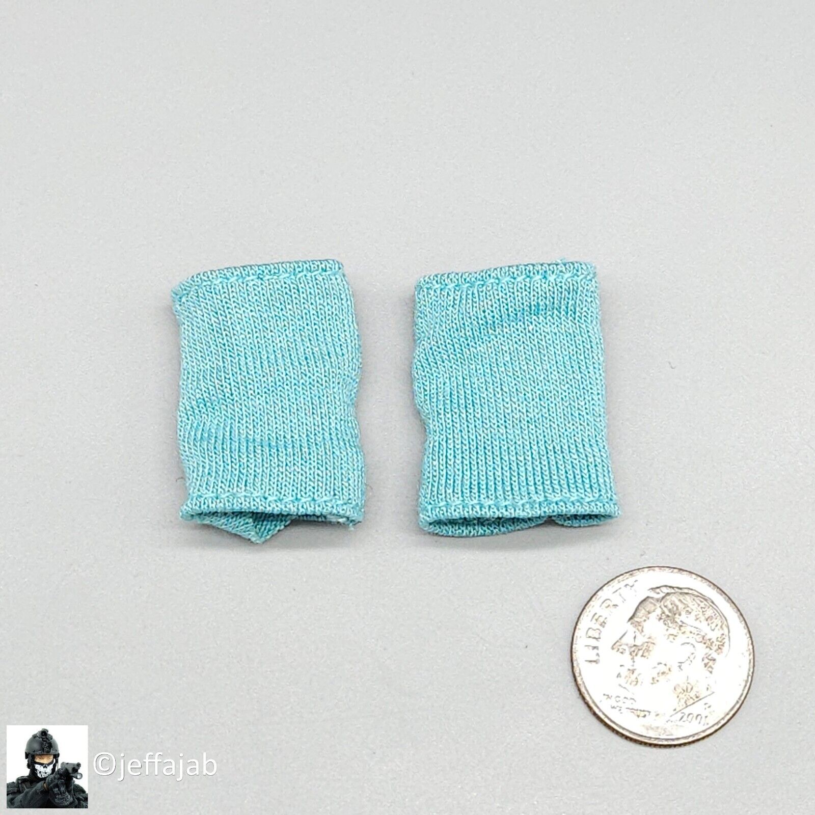 1:6 Easy & Simple PMC Field Recce Light Blue Ankle Socks for 12" Figures