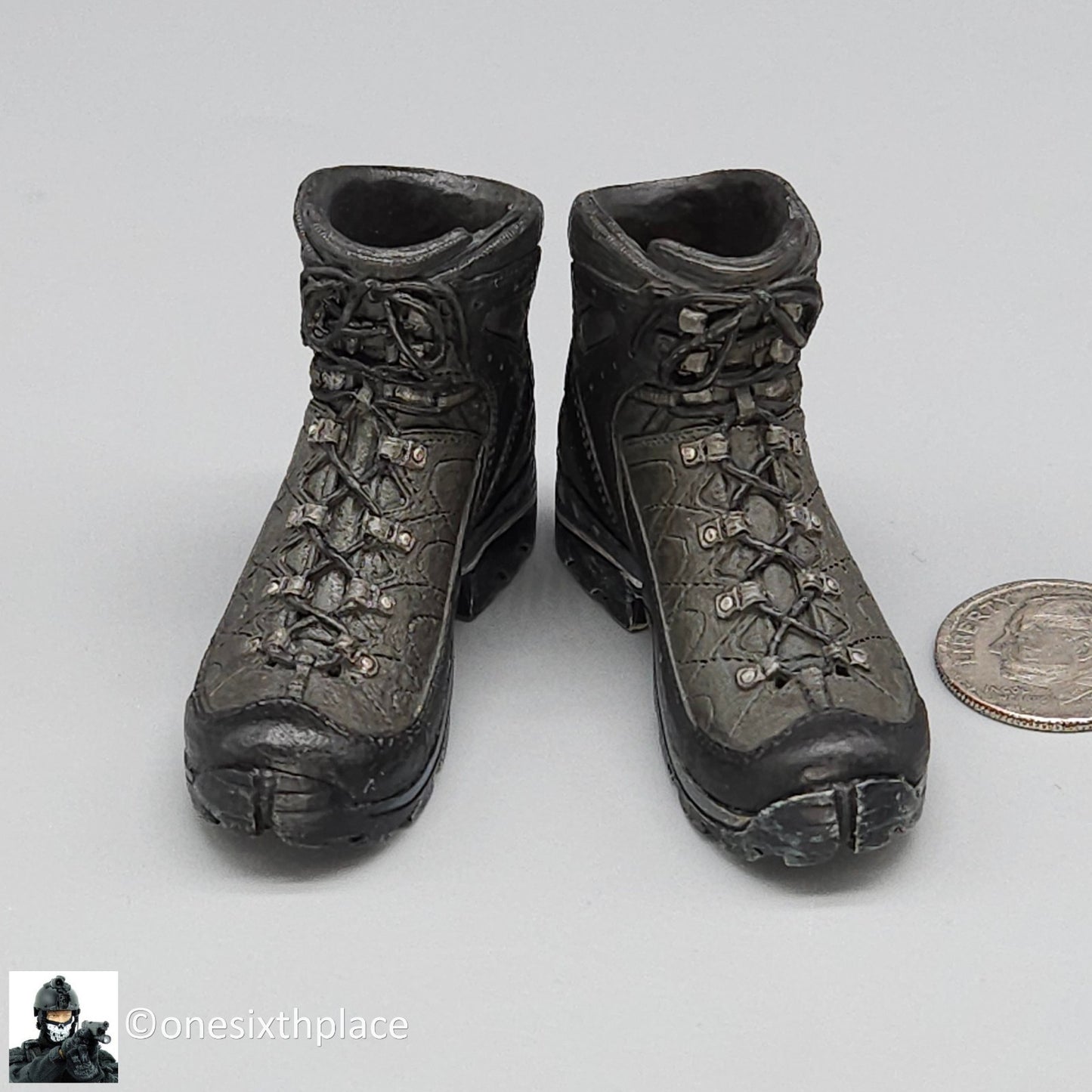 1:6 scale Soldier Story FBI CIRG Molded GTX Boots (Peg Type) for 12" Figures