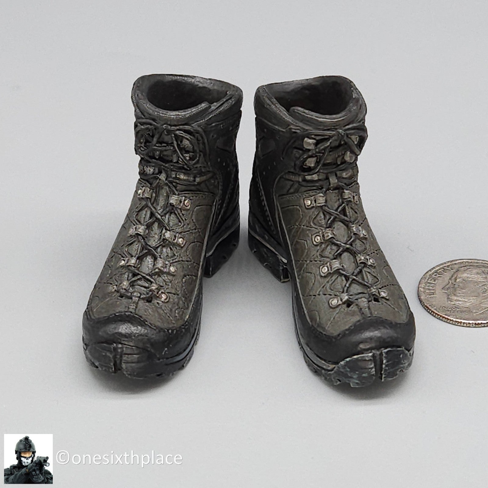 1:6 scale Soldier Story FBI CIRG Molded GTX Boots (Peg Type) for 12" Figures