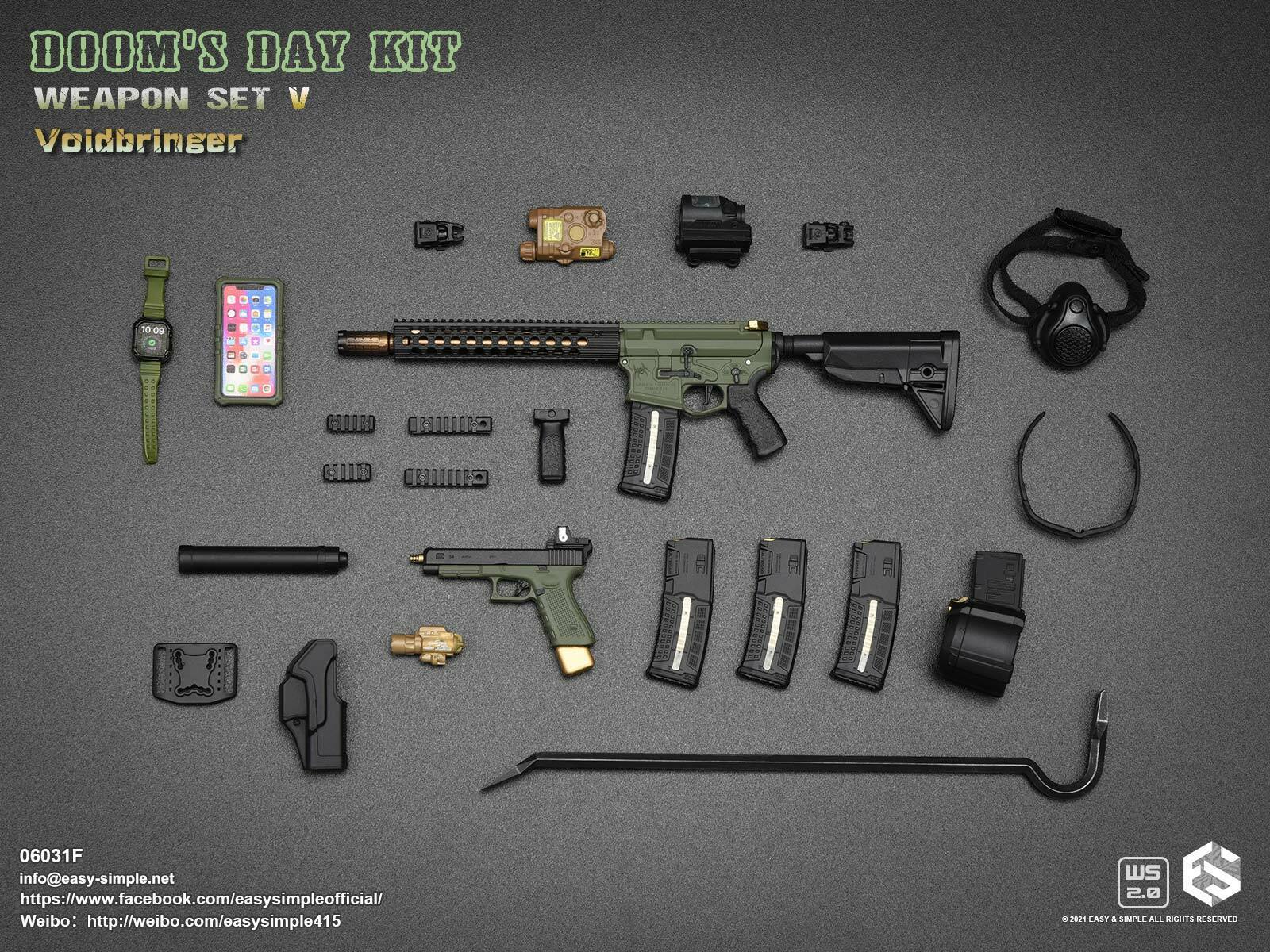 1:6 Easy & Simple Doom's Day Kit Weapon Set V - Version F "Voidbringer" 06031F