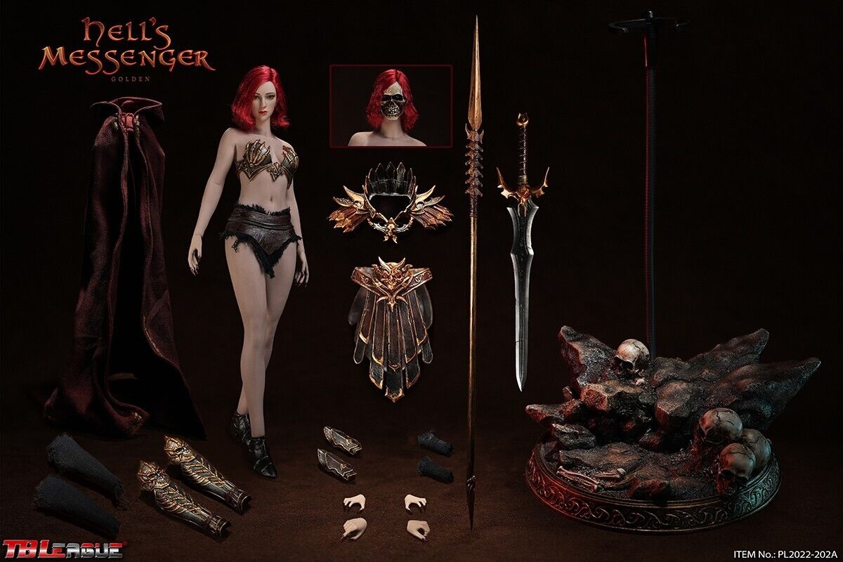 1:6 TBLeague PL2022-202A Hell’s Messenger Golden 12" Female Fantasy Figure