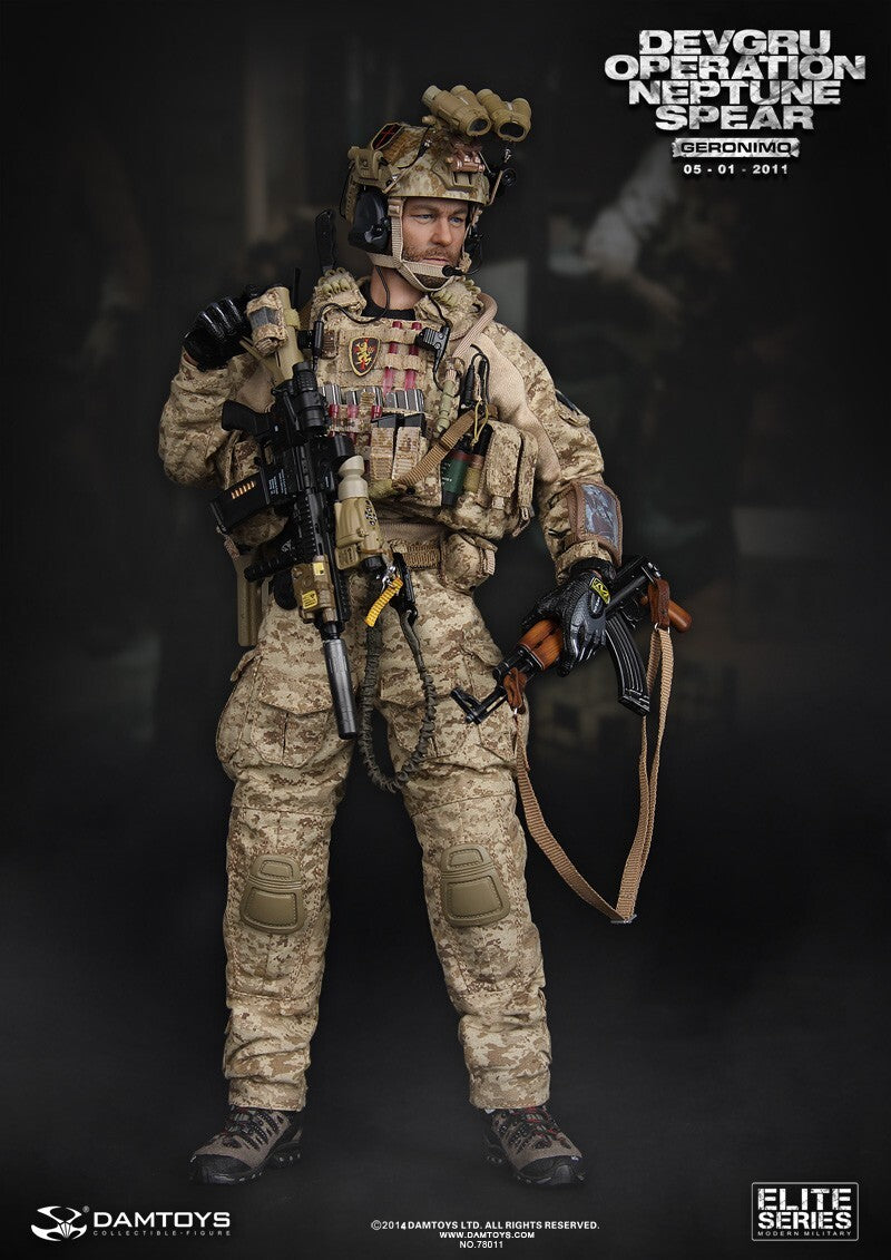 1:6 scale DamToys AOR1 Camo Double Cell Rifle Mag Pouch for 12" Figures