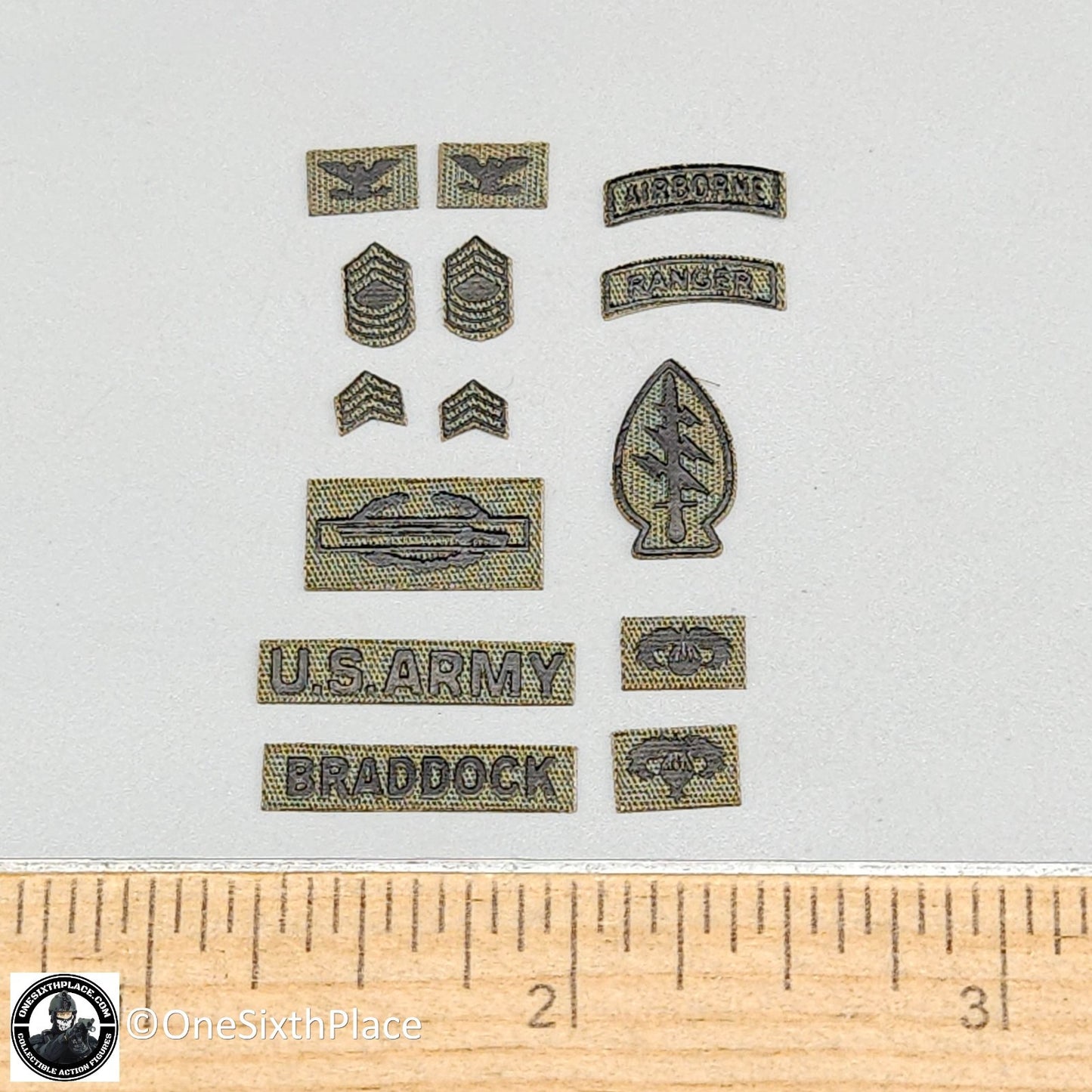 1:6 scale DiD Vietnam US Army Colonel James Uniform Patches for 12" Figures