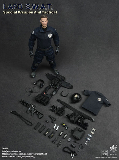 1:6 Easy & Simple LAPD SWAT Black Dump Pouch for 12" Figures