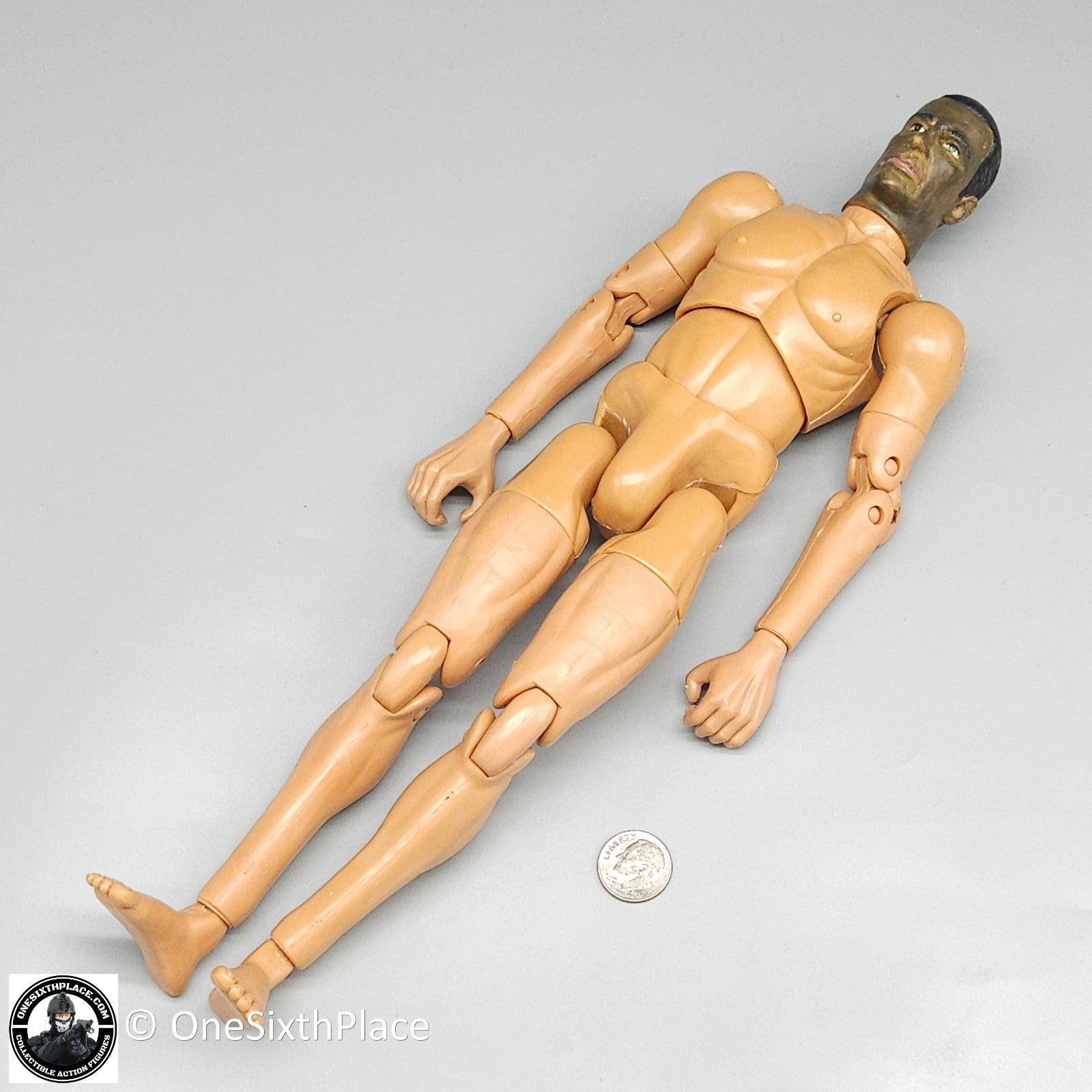 1:6 Ultimate Soldier Male Nude Body w/ Camo Face Head Sculpt for 12" Figures