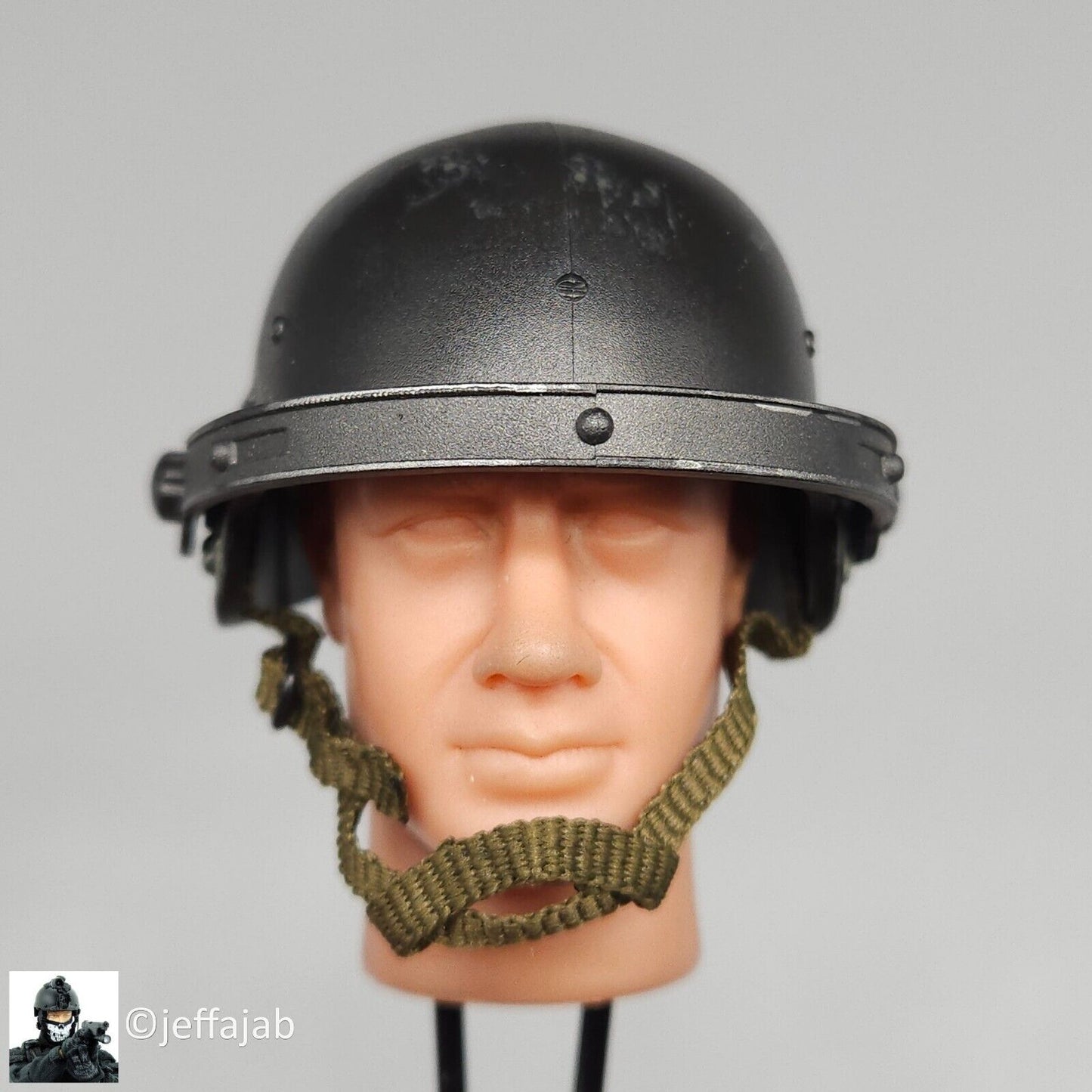 1:6 BBI LAPD SWAT Mendez Black PASGT Helmet for 12" Figures Police