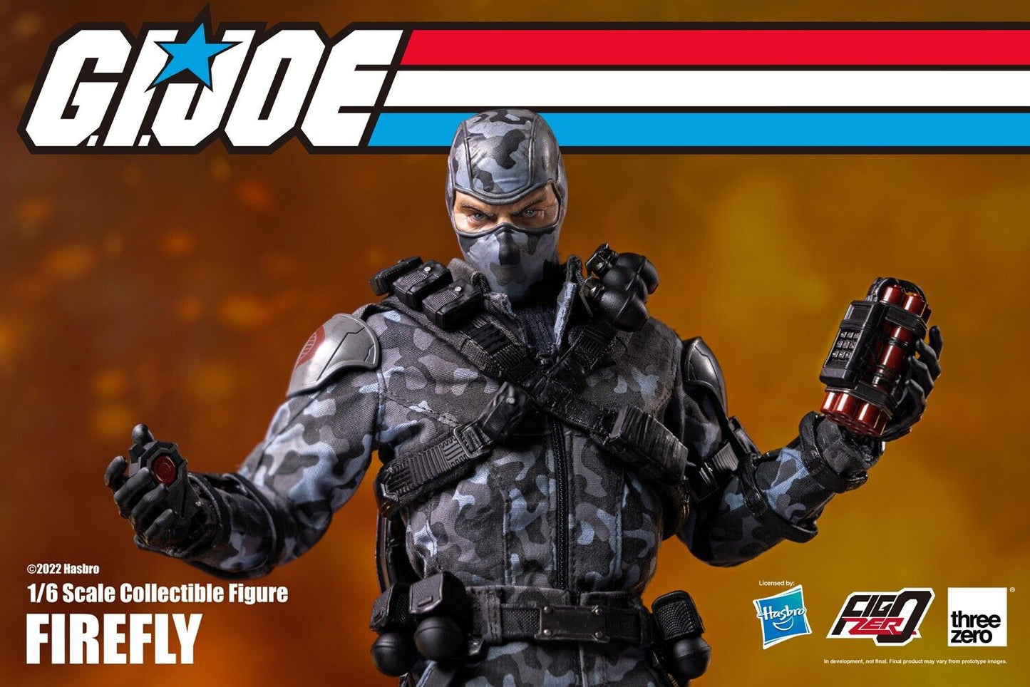 1:6 scale 3A ThreeZero GI Joe Firefly 12" Figure 3A-3Z0348 ThreeA