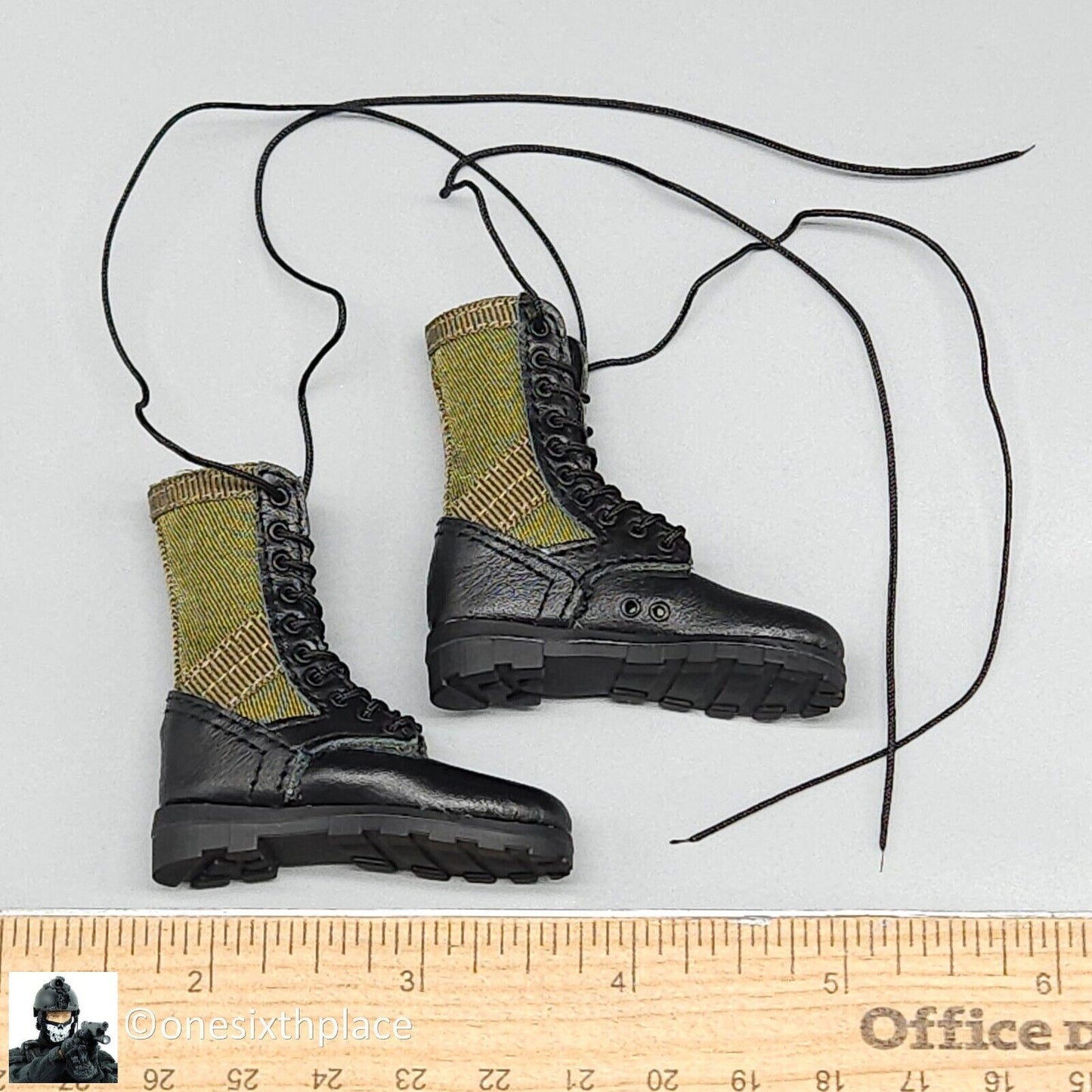 1:6 QO Toys Vietnam US Army Corpsman Jungle Boots (Feet Type) for 12" Figures