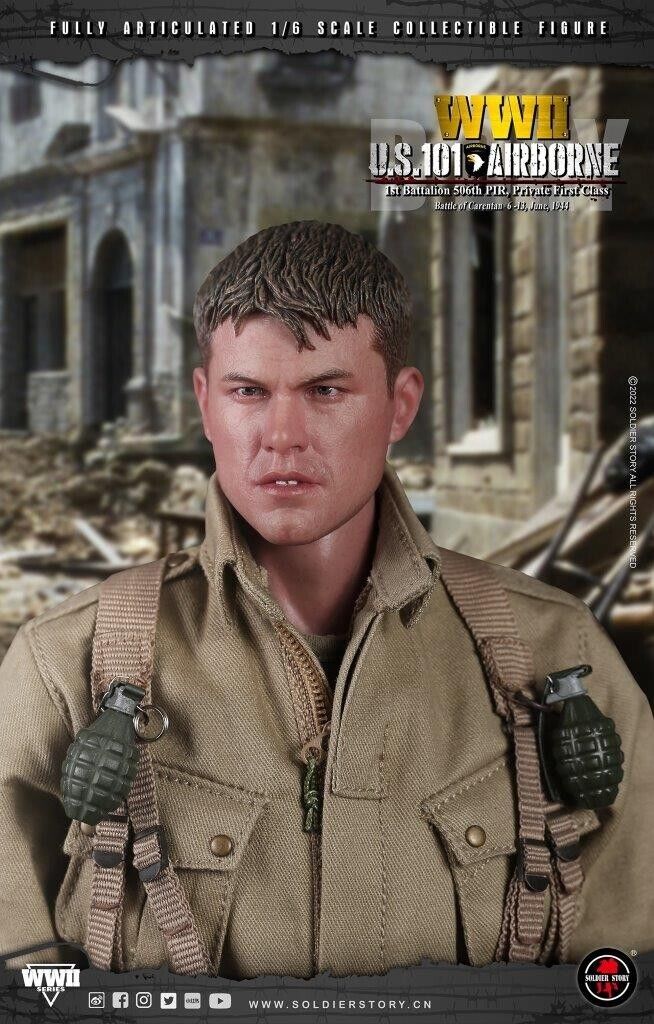 1:6 scale Soldier Story WWII US 101st Airborne Private Ryan Male Nude Hands