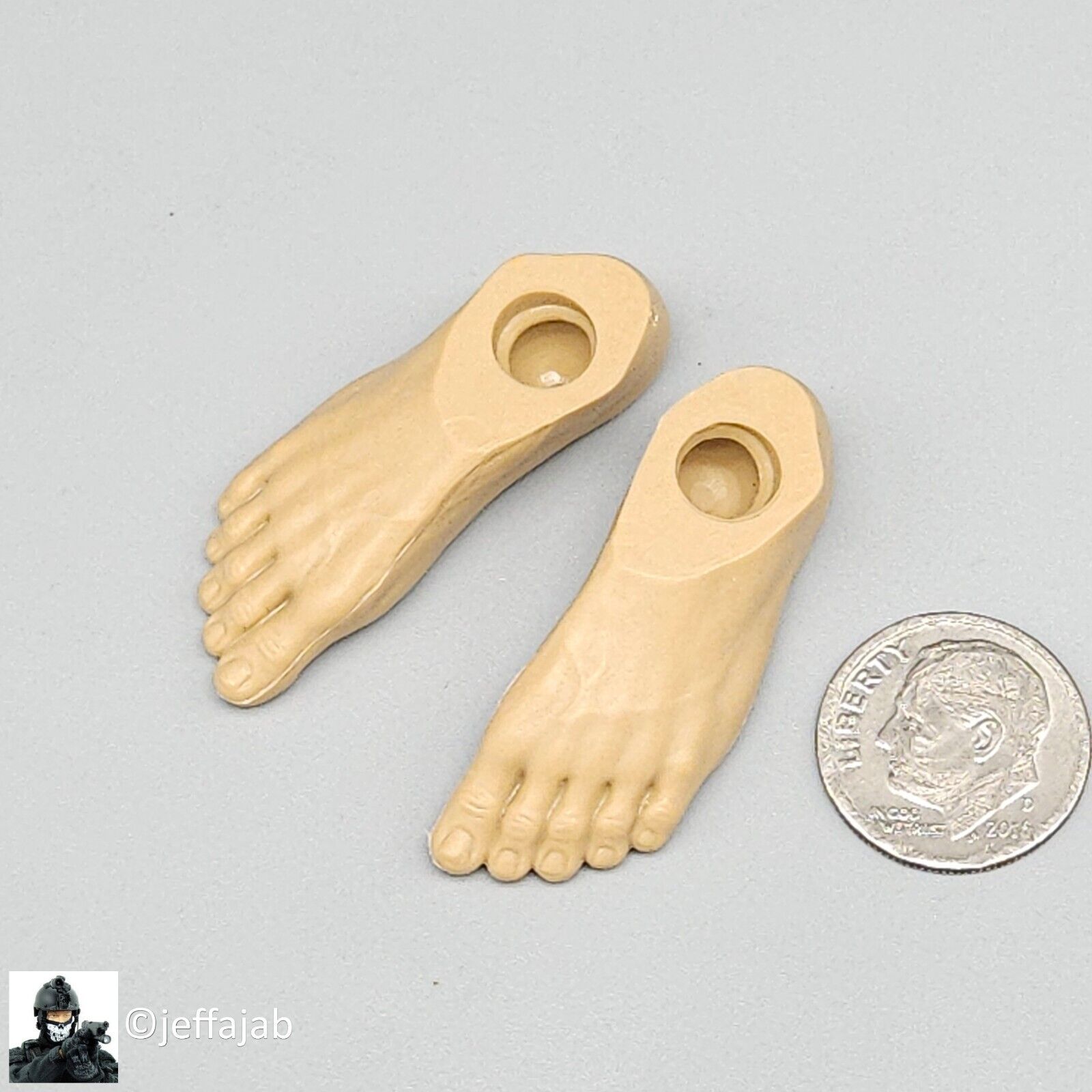 1:6 Easy & Simple Male Nude Feet for 12" Figures Body