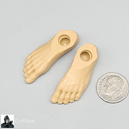 1:6 Easy & Simple Male Nude Feet for 12" Figures Body