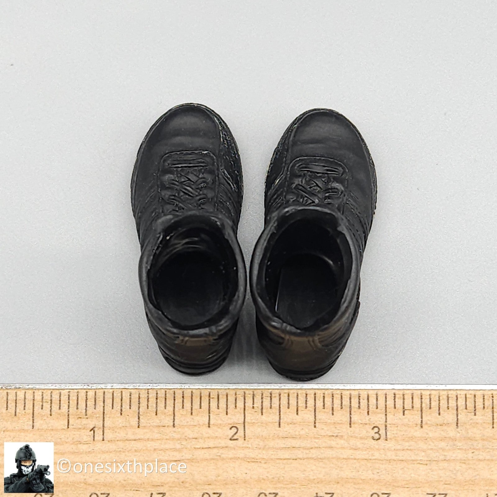 1:6 scale BBI Black Adidas Tactical Boots for 12" Figures SWAT Delta Force BHD