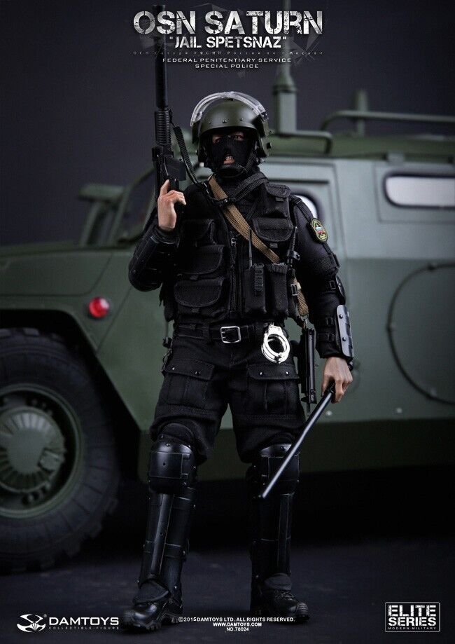 1:6 scale DamToys Russian OSN Police Black Combat Uniform for 12" Figures