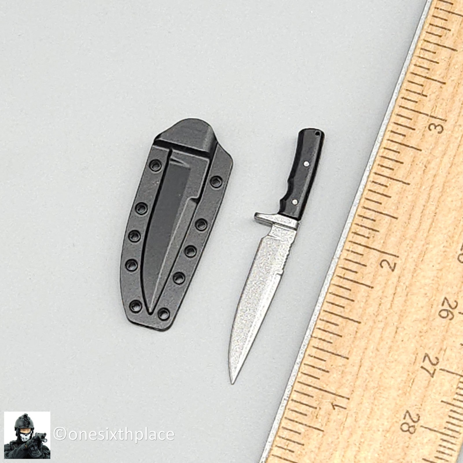 1:6 Easy & Simple Coalition Forces Sniper Knife w/ Sheath for 12" Figure 26065SC