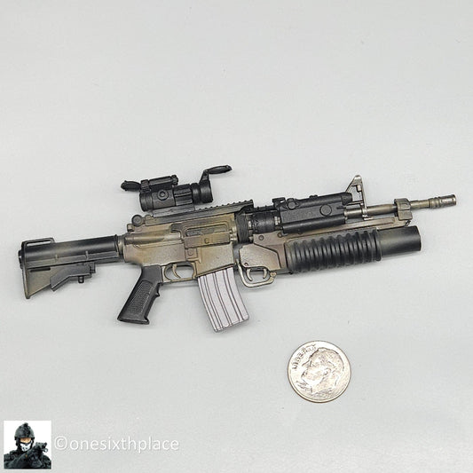 1:6 scale Dragon Camo M4 Rifle w/ M203 Grenade Launcher for 12" Figures
