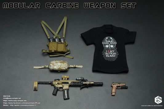 1:6 scale Easy & Simple Modular Carbine Weapon Set A - MCX Virtus Pistol 06035A