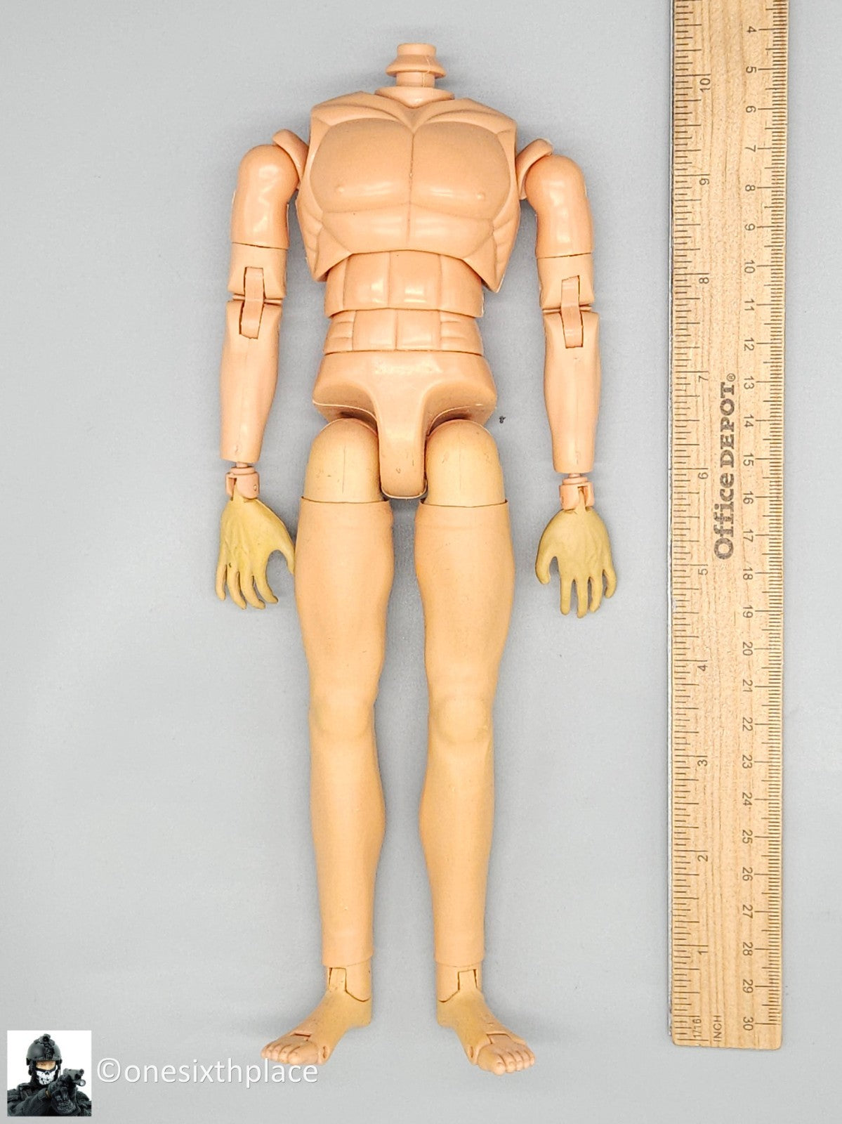 1:6 DiD Gen 1 Male Nude Body with Bendy Hands & Rubber Legs for 12" Figures