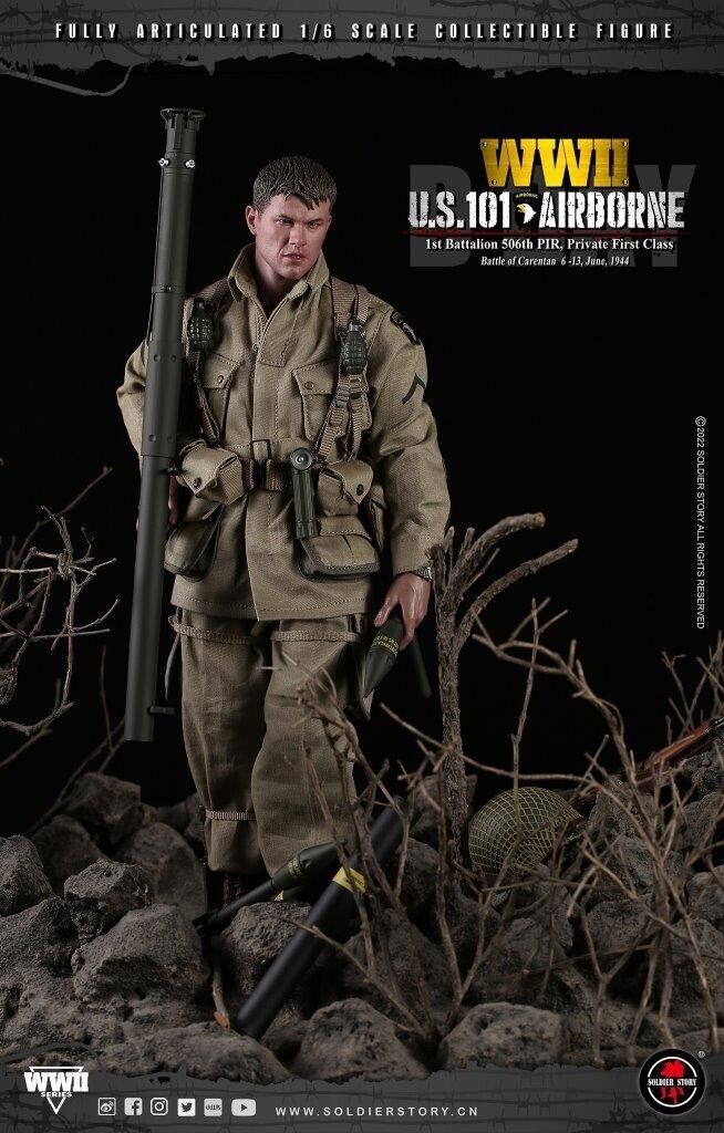 1:6 Soldier Story WWII US 101st Airborne 506th PIR Private Ryan 12" Figure