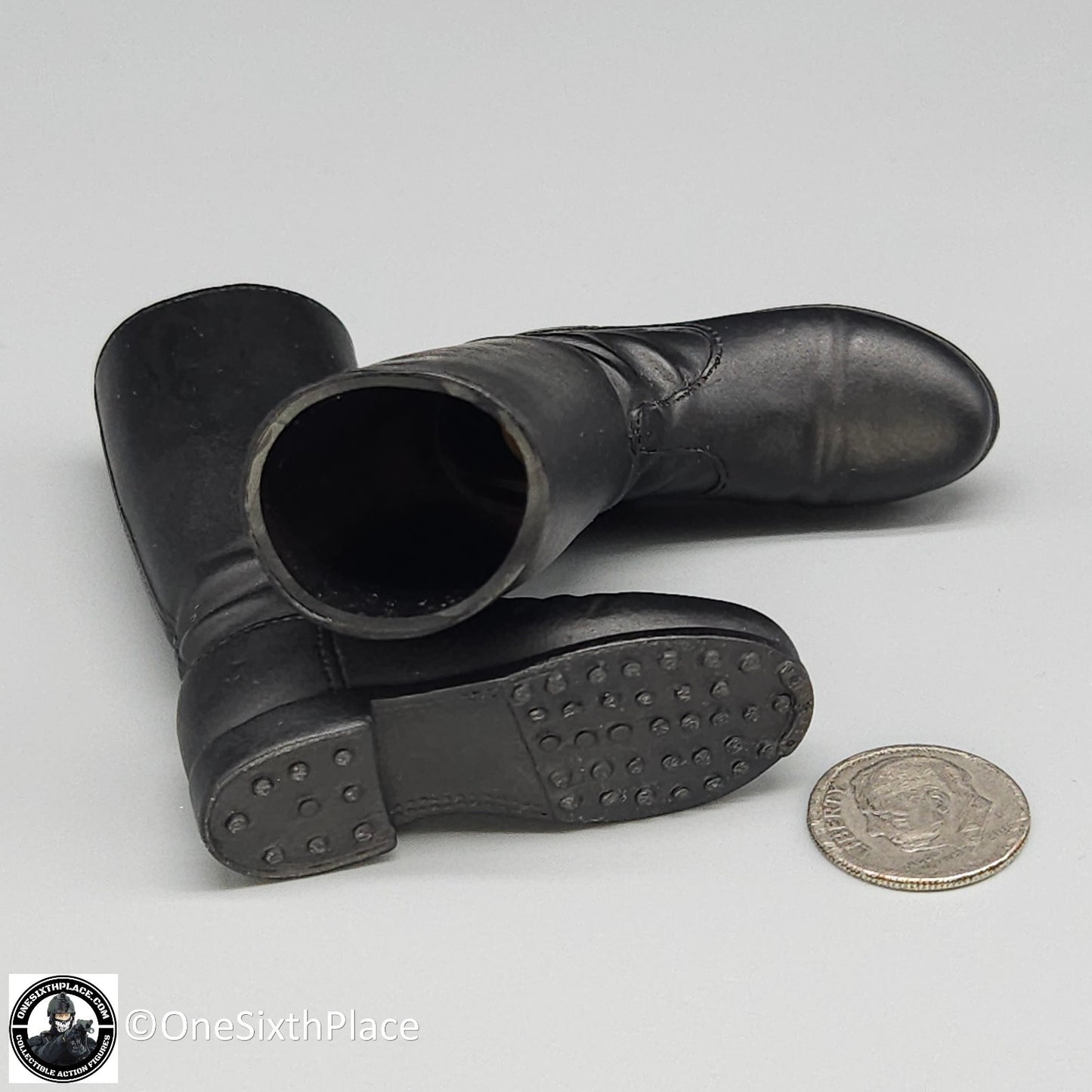 1:6 scale Dragon WWII German Tall Black Boots for 12" Figures
