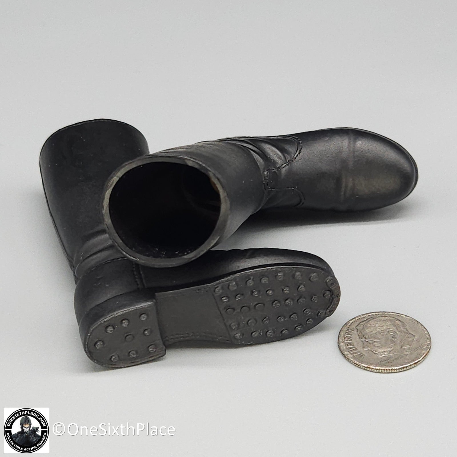 1:6 scale Dragon WWII German Tall Black Boots for 12" Figures