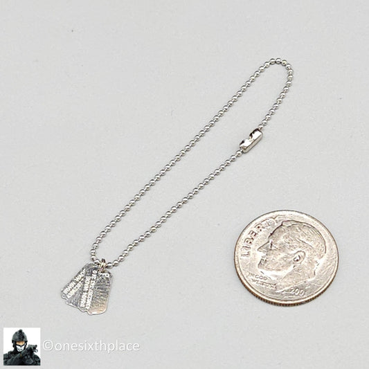 1:6 scale DiD WWII US 2nd Ranger Battalion Medic Wade Metal Dog Tags Necklace