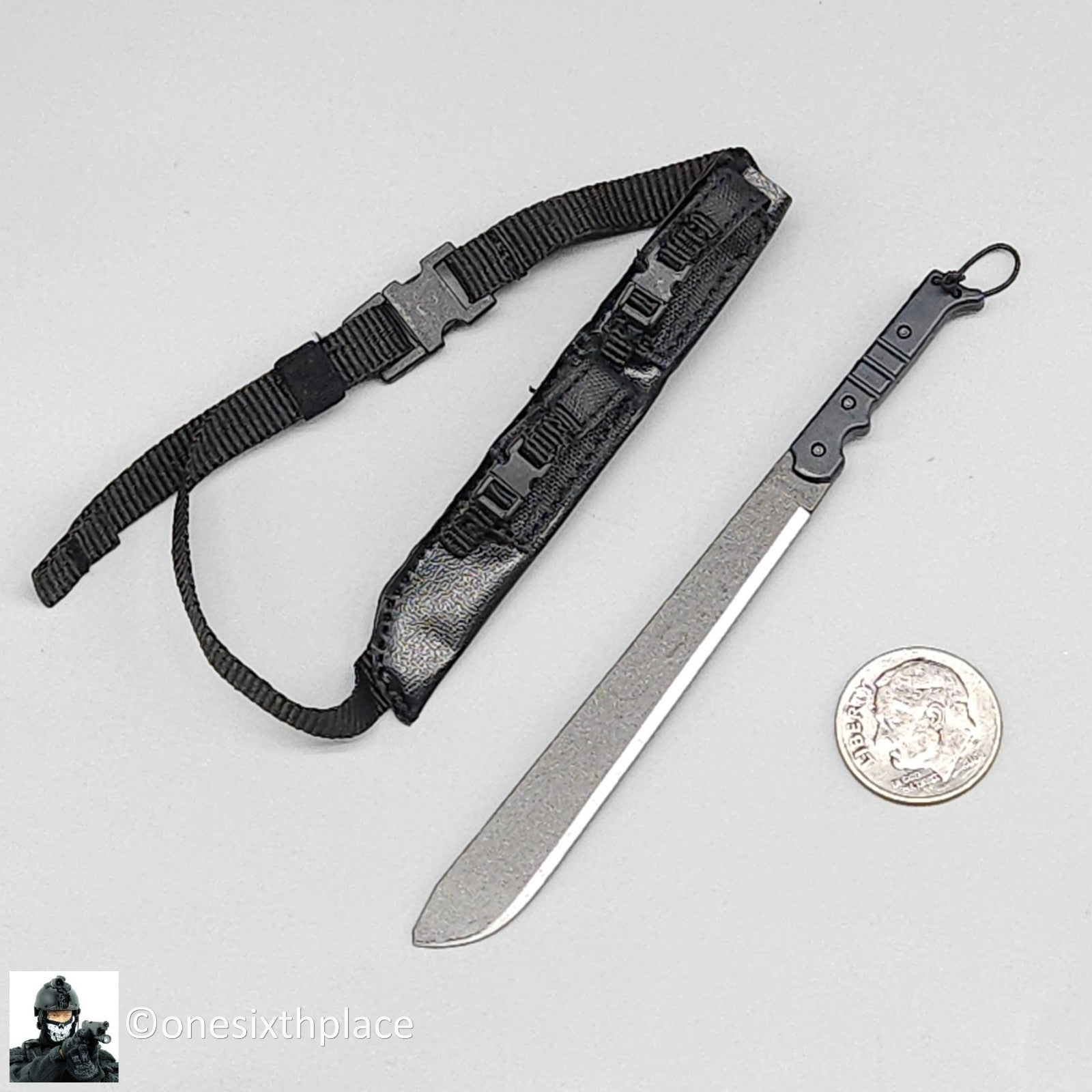 1:6 scale Easy & Simple PMC Weapon Specialist Machete w/ Sheath for 12" Figures