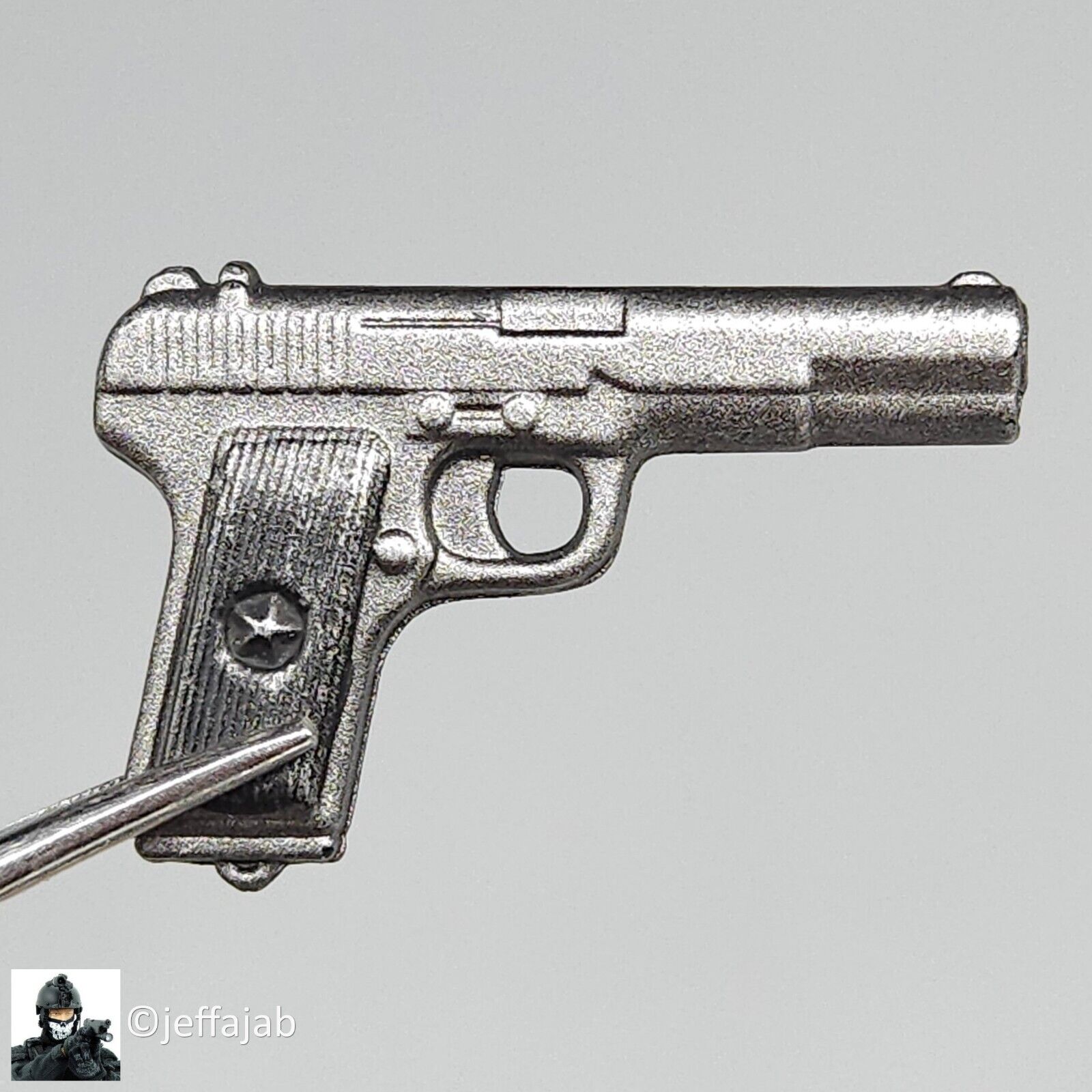 1:6 scale Alert Line WWII Soviet NKVD Officer T-33 Pistol (Metal) for 12" Figure