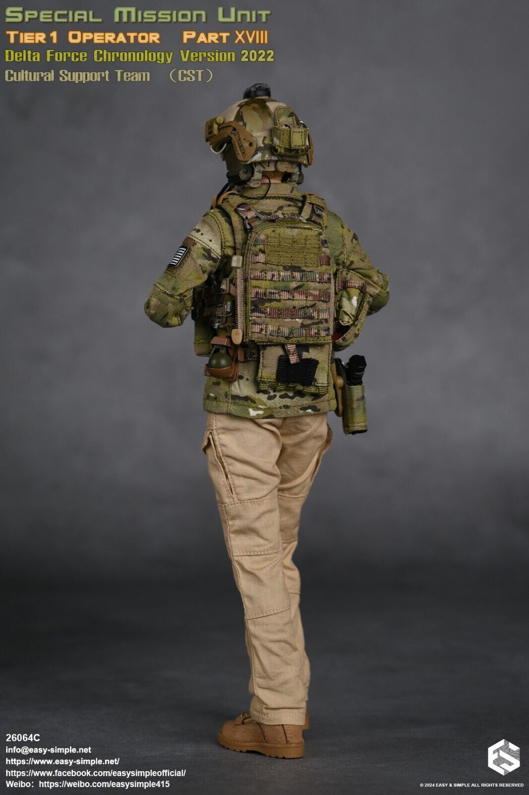 1:6 Easy & Simple Delta Force 2022 Cultural Support Team CST Female Tan Pants