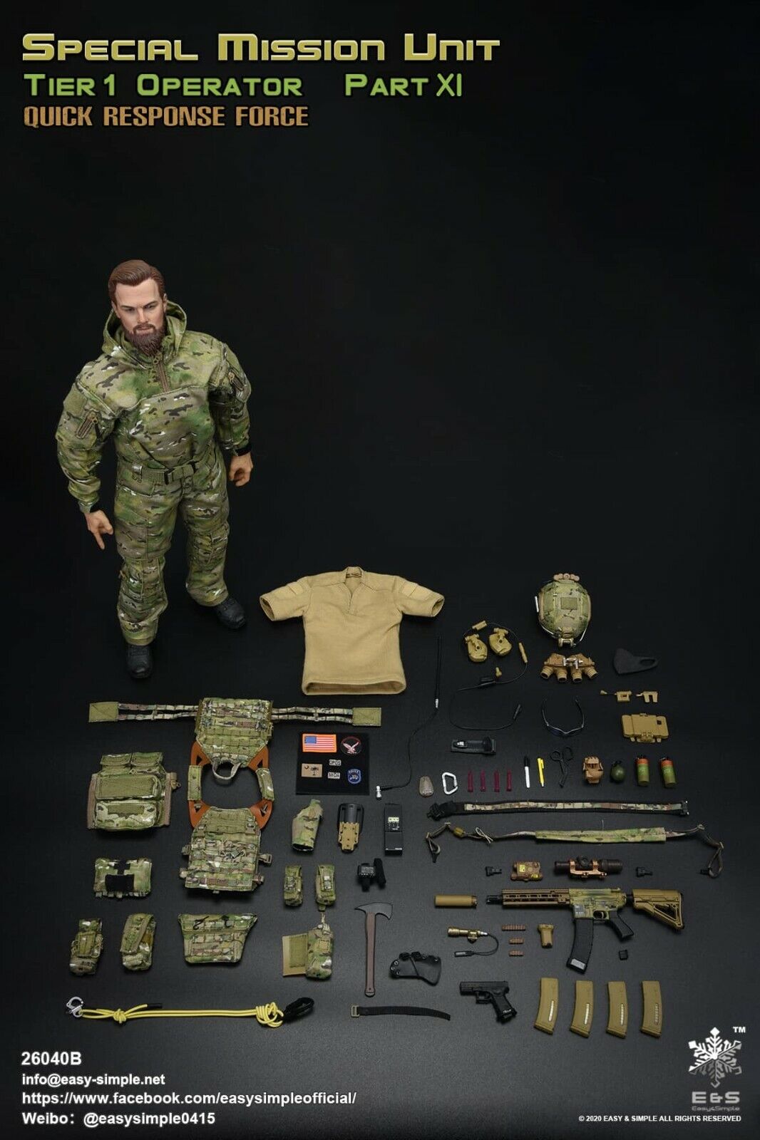 1:6 Easy & Simple Quick Response Force Accessories Set for 12" Figures