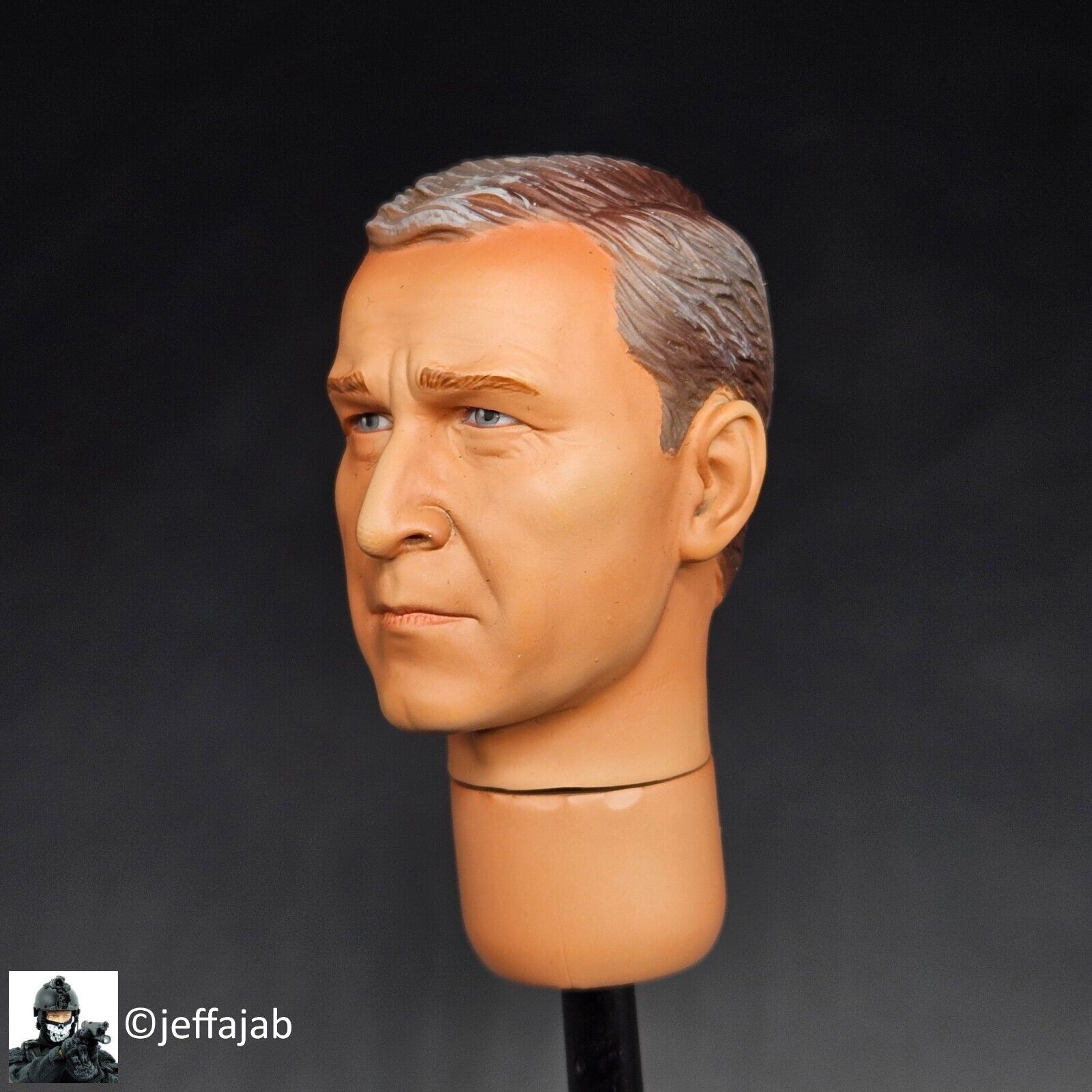 1:6 BBI Pilot George Bush Male Head Sculpt for 12" Figures