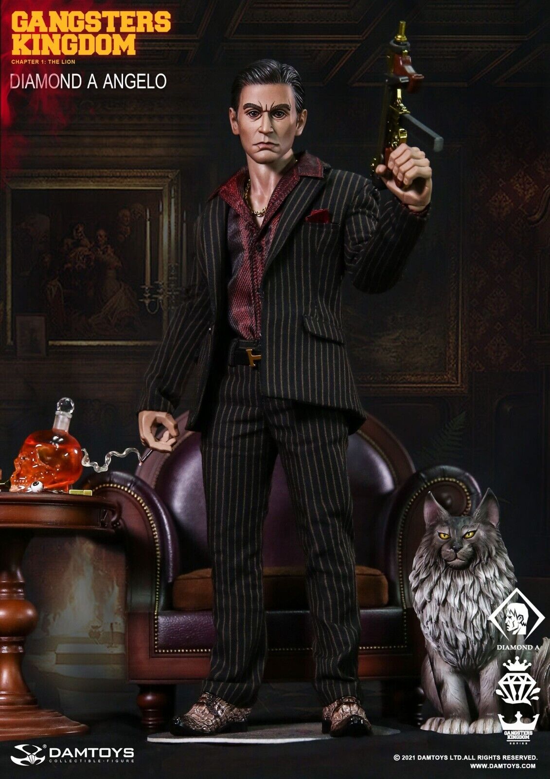 1:6 scale DamToys Gangster's Kingdom Diamond Angelo Cigarette w/ Smoke