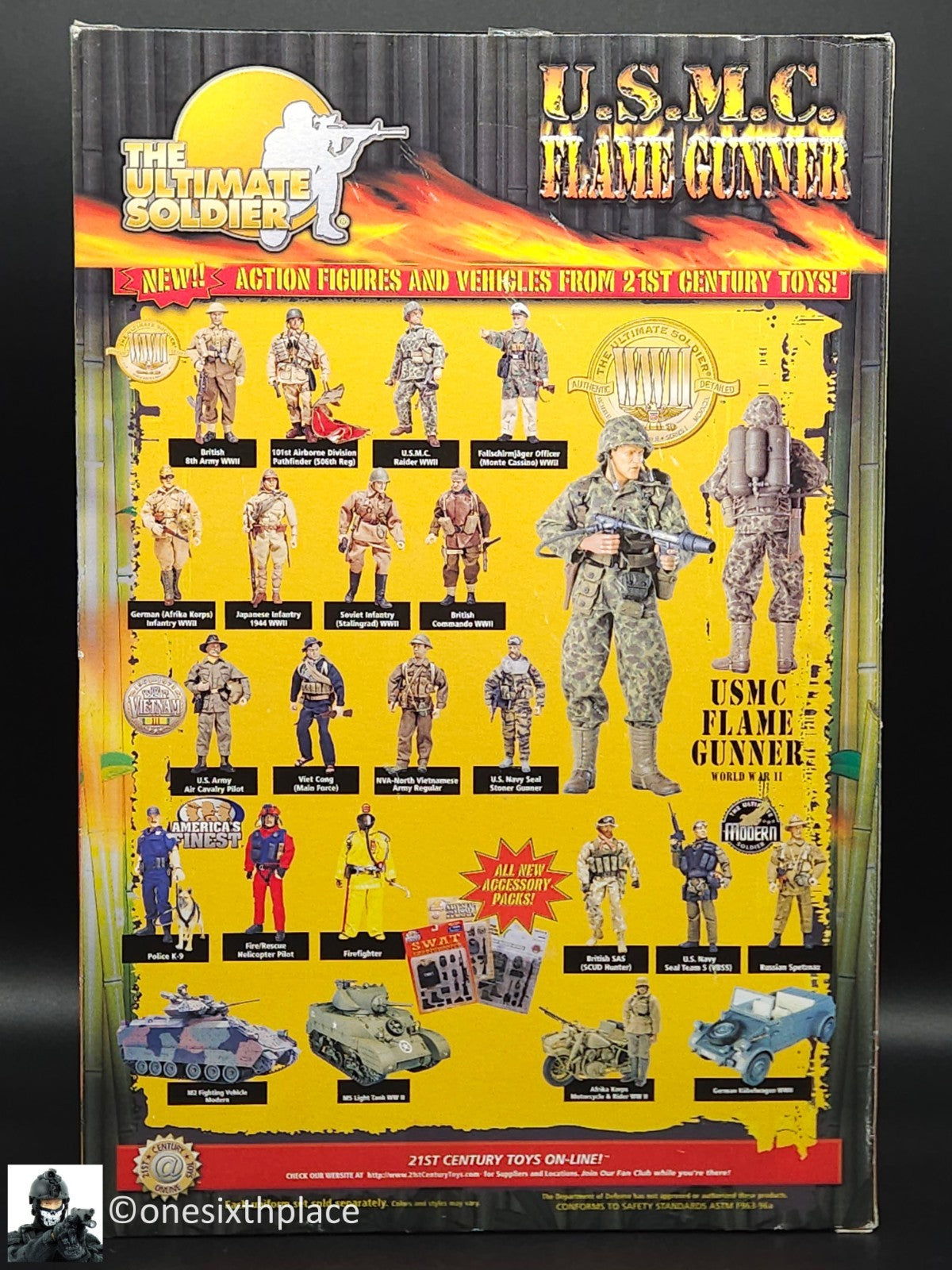 1:6 scale Ultimate Soldier WWII USMC Flame Gunner 12" Action Figure
