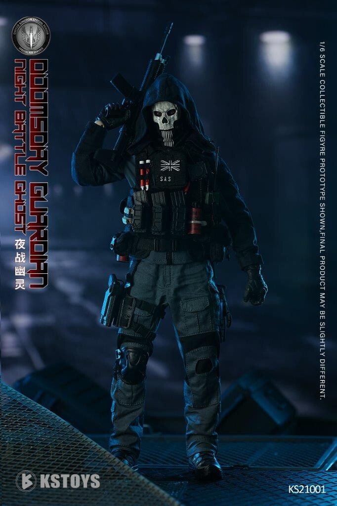 1:6 scale KSToys Doomsday Guardian Skull Mask Hood for 12" Figures