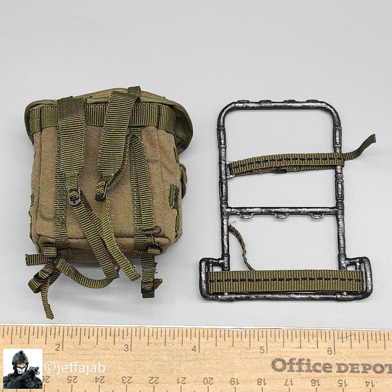 1:6 scale DJ Custom Forrest Gump in Vietnam Backpack w/ Frame for 12" Figures