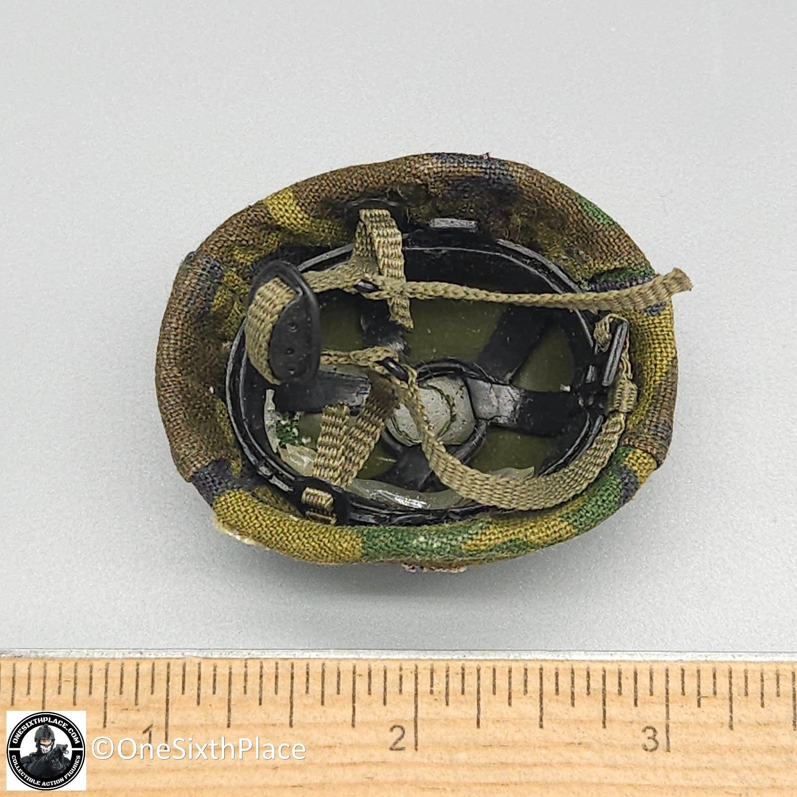 1:6 scale BBI Woodland Camo Metal PASGT Helmet for 12" Figures