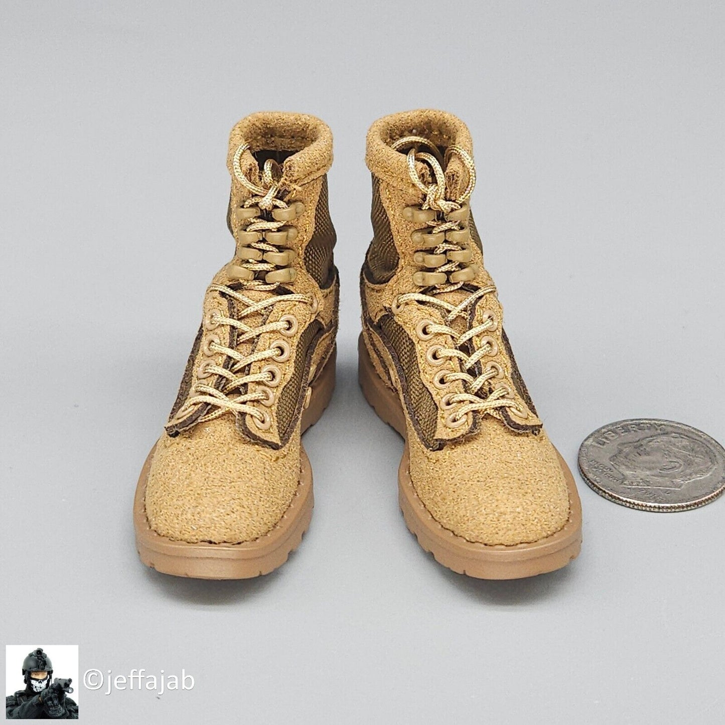 1:6 Easy & Simple 13th MEU Maritime Raid Force Combat Boots for 12" Figures