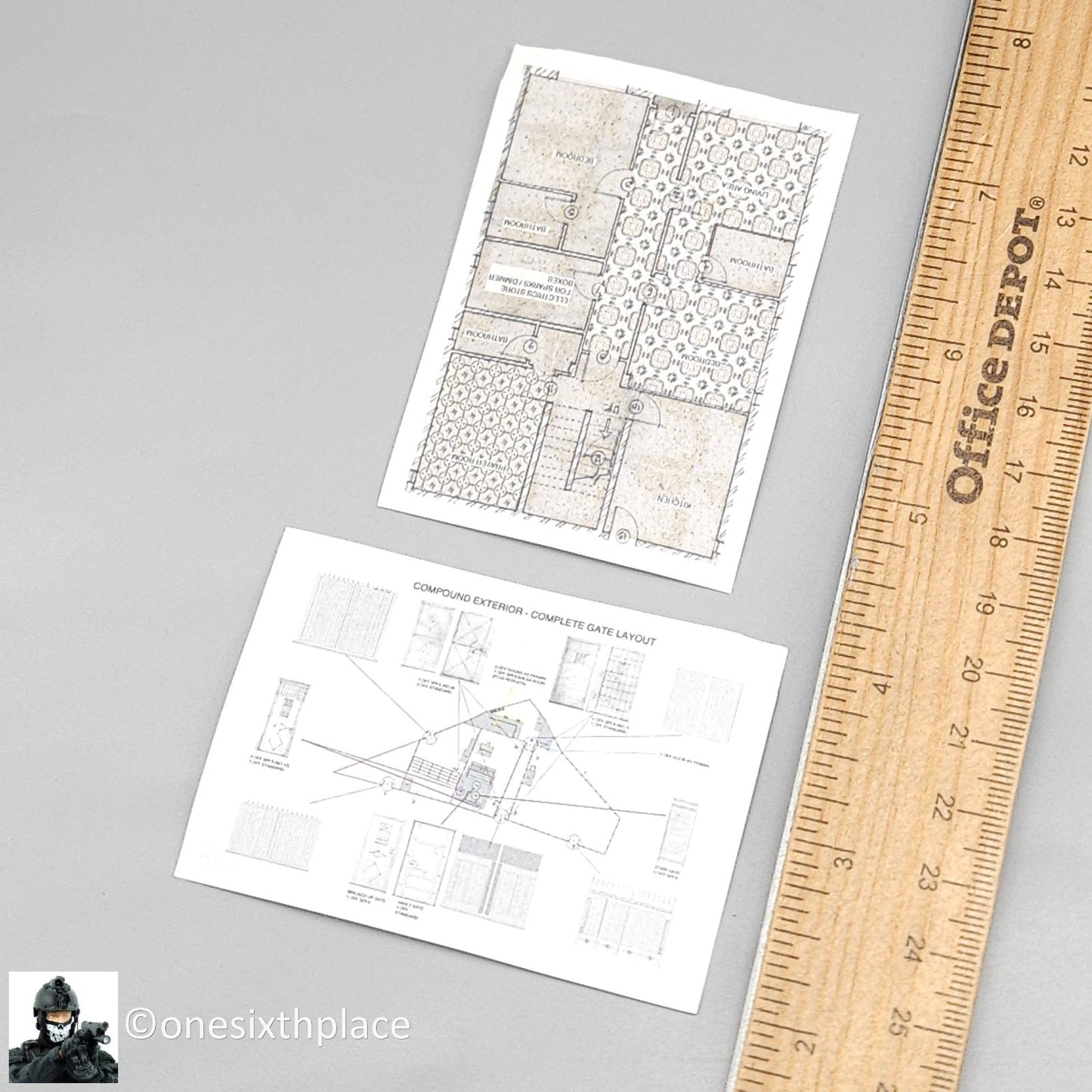 1:6 Soldier Story Zero Dark Thirty MK46Mod1 Gunner Mission Maps for 12" Figures