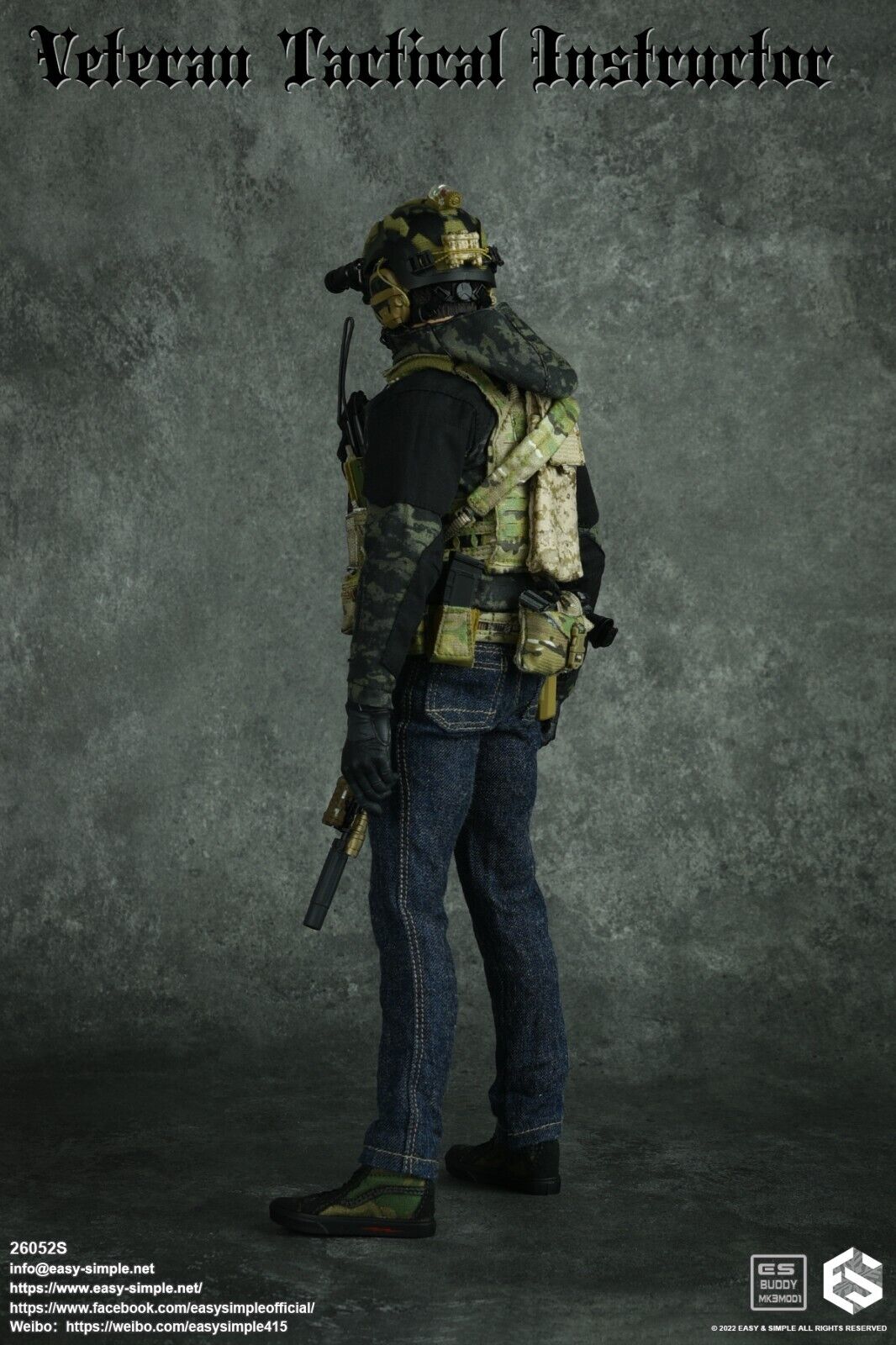 1:6 Easy & Simple Veteran Tactical Instructor Special Long Sleeve Shirt 12"