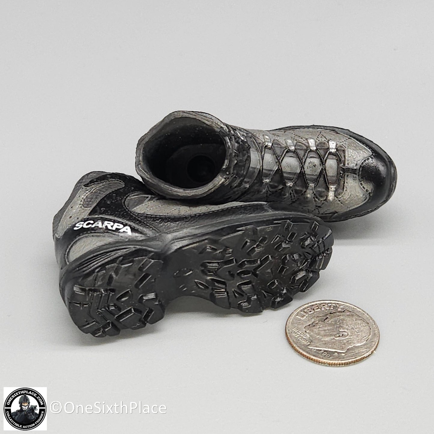 1:6 scale Easy Simple Scarpa GTX Shoes (Grey) for 12" Figures