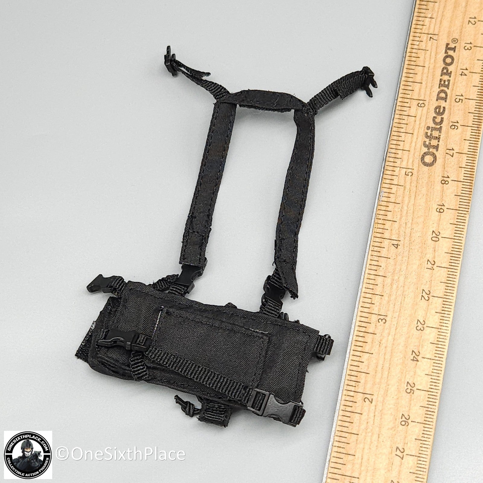 1:6 scale Fire Girl Female CQB Tactical Agent Black Chest Rig for 12" Figures