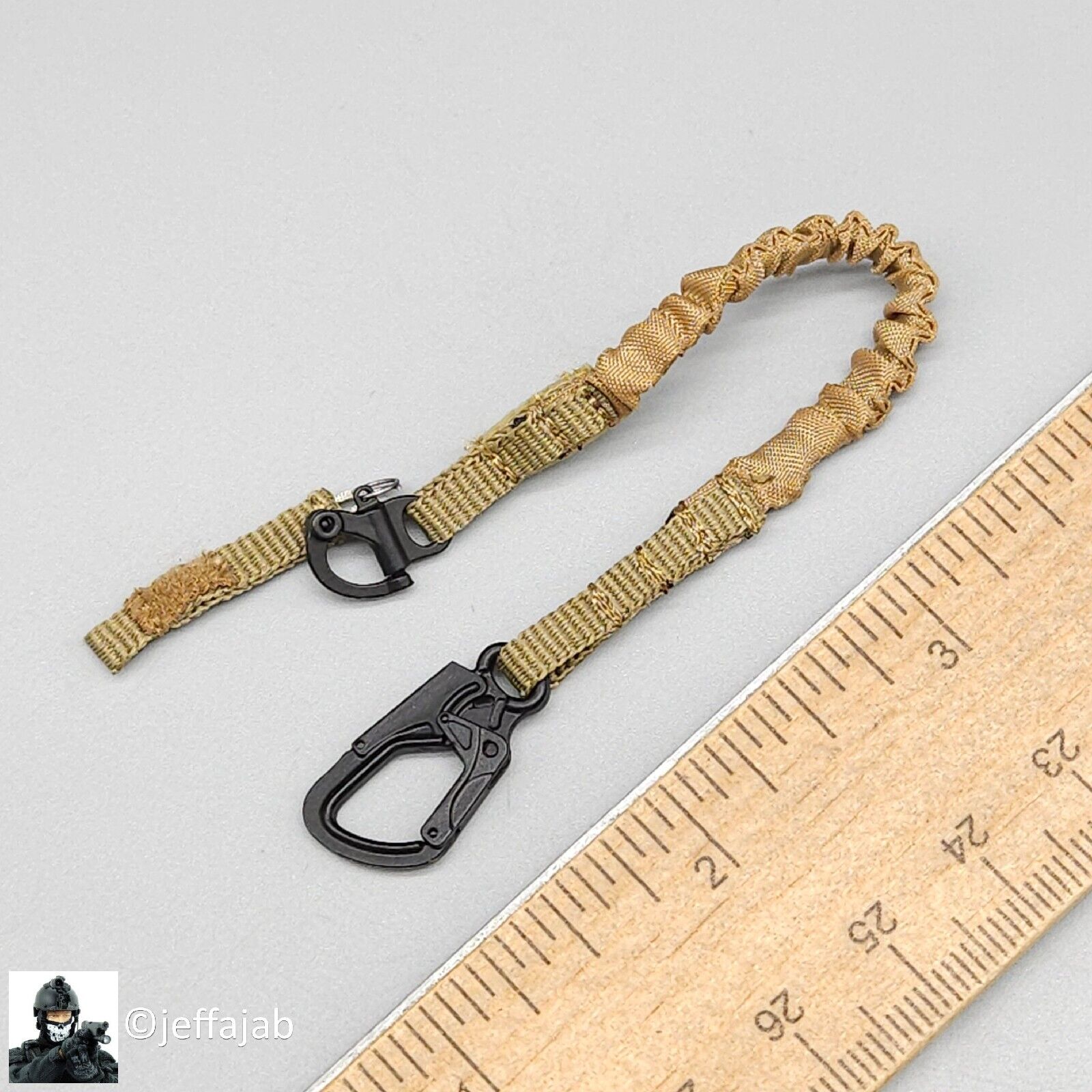 1:6 Easy & Simple CBRN Assault Team Tan Retention Lanyard for 12" Figures