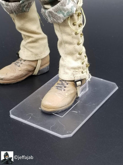 1:6 Dragon Clear Plastic Action Figure Foot Stand Display Base 12" GI Joe BBI